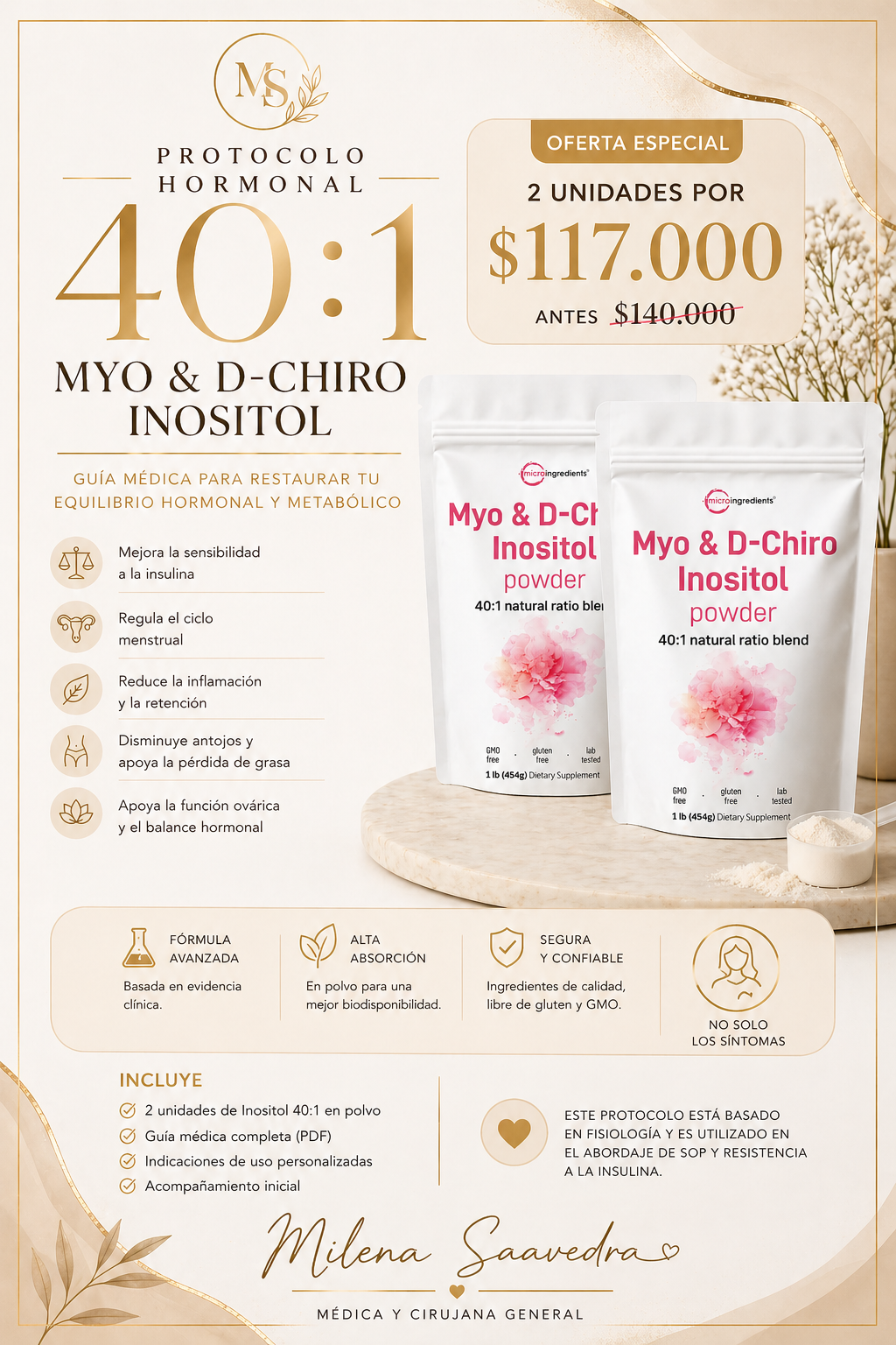 InosiBalance 40:1 – Protocolo Hormonal en Polvo